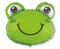 Foil balloon 24" FX - Frog (green),  unpacked (flat)